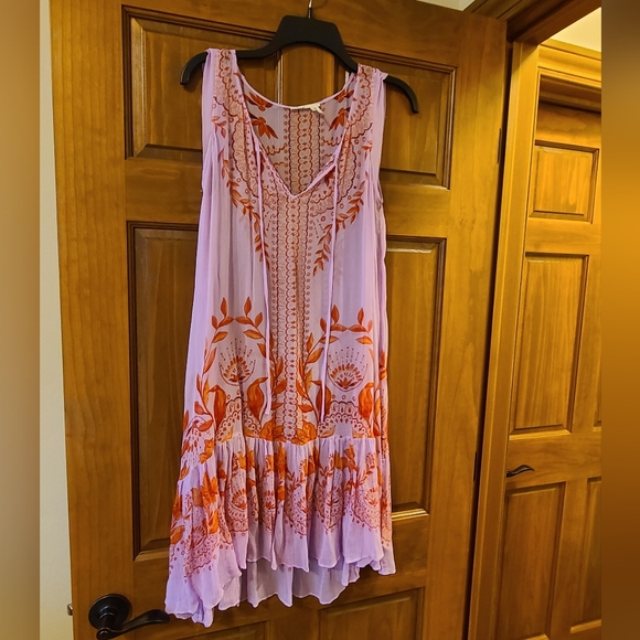 Anthropologie Floreat 100% silk midi dress, size 12 petite. - Picture 5 of 6